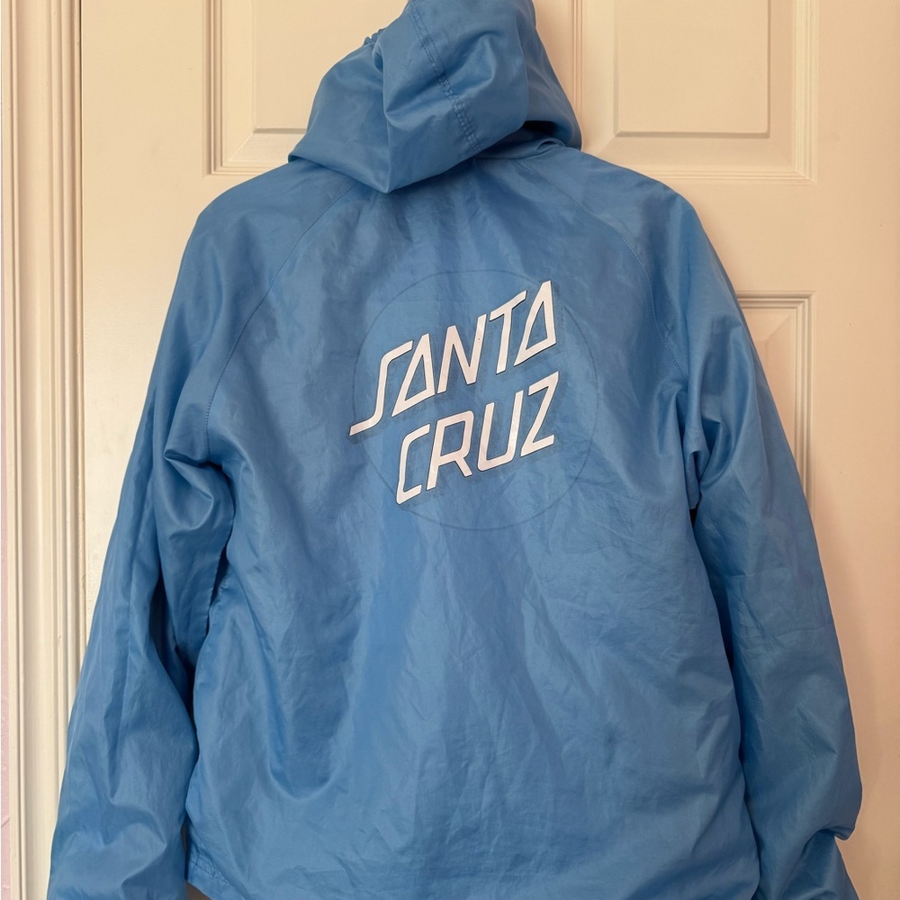 Santa Cruz Skateboards Blue Windbreaker with Hood - Picture 3 of 4